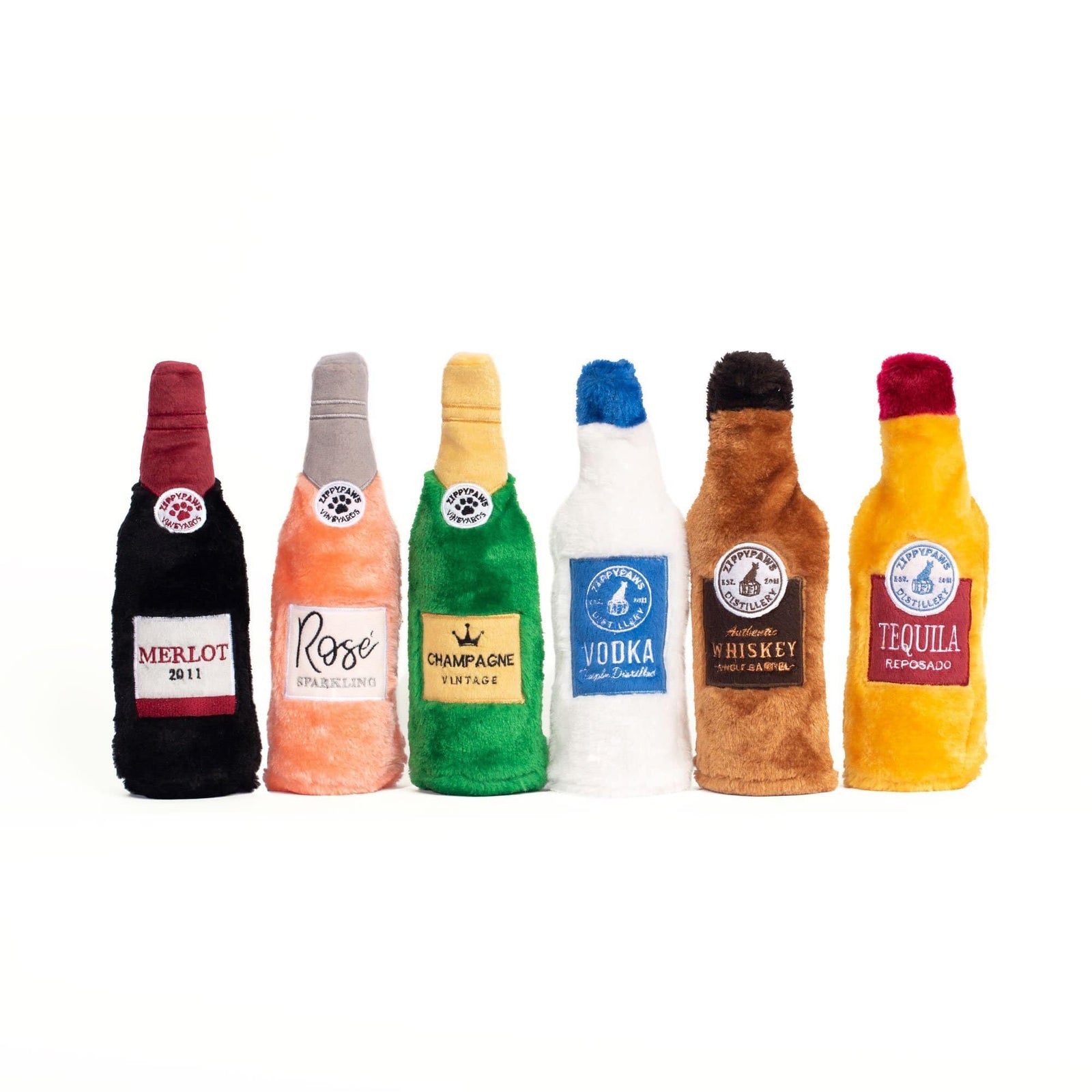 Zippy Paws Happy Hour Crusherz - Whiskey Dog Toys