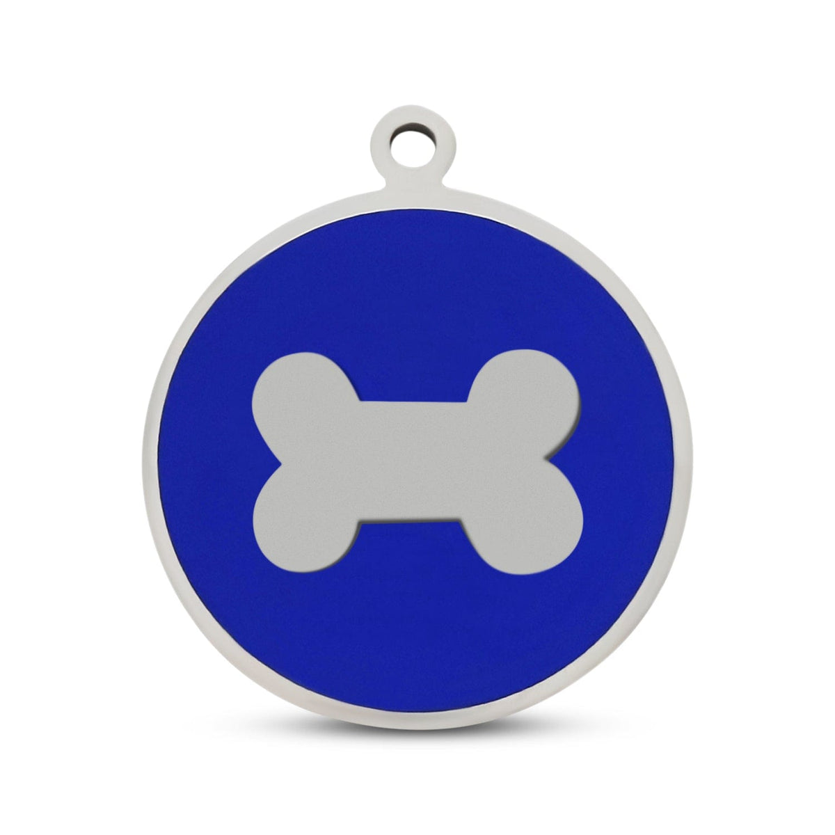 Fetching Ware Blue Bone in Stainless Steel With Enamel Dog I.D. Tags - 3B