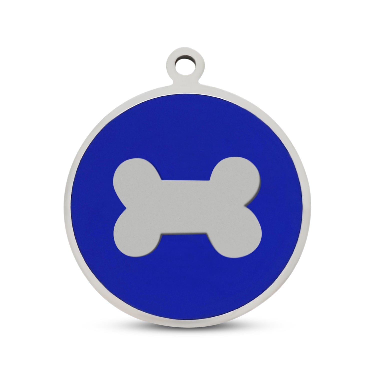 Fetching Ware Blue Bone in Stainless Steel With Enamel Dog I.D. Tags - 3B