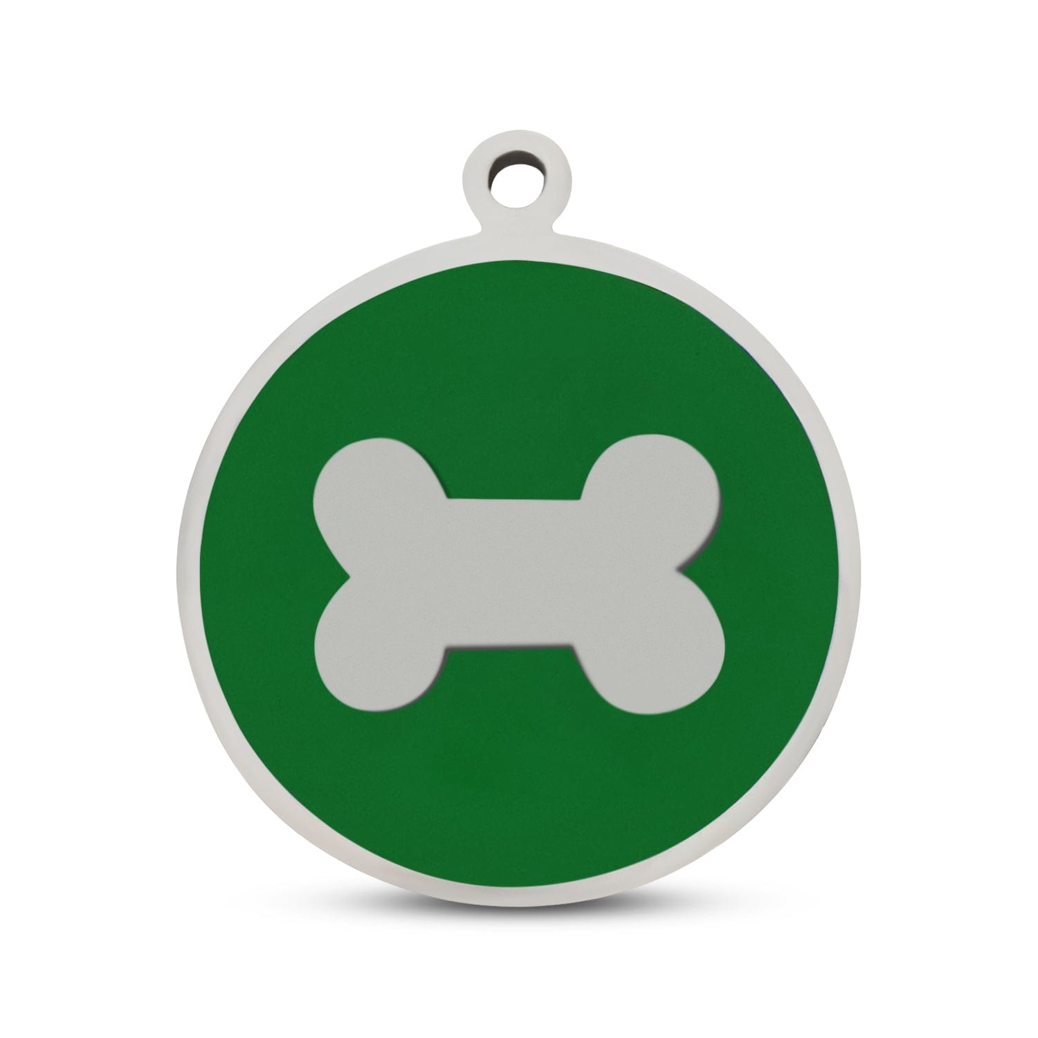 Fetching Ware Green Bone in Stainless Steel With Enamel Dog I.D. Tags - 3B