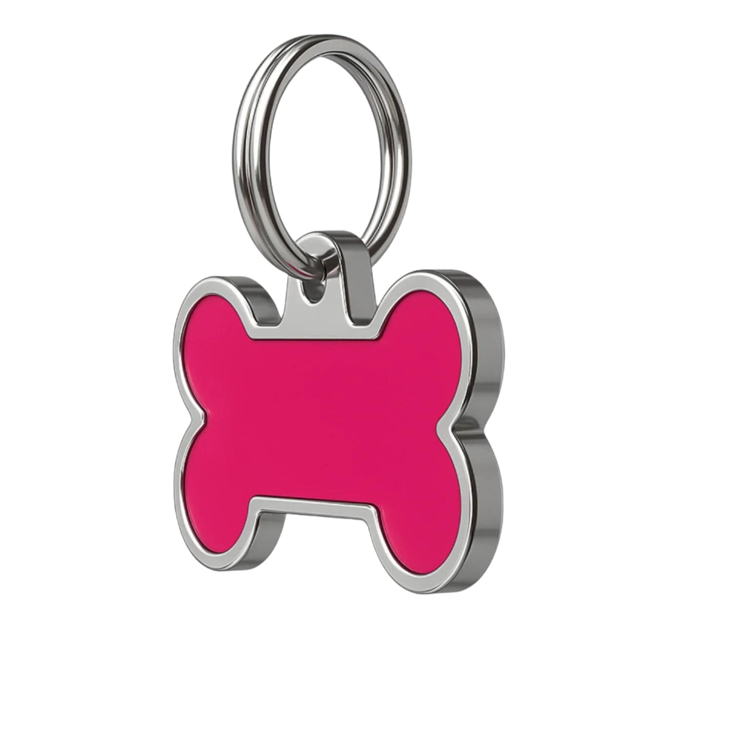Fetching Ware Hot Pink Bone Shape in Stainless Steel With Enamel Dog I.D. Tags - 3B