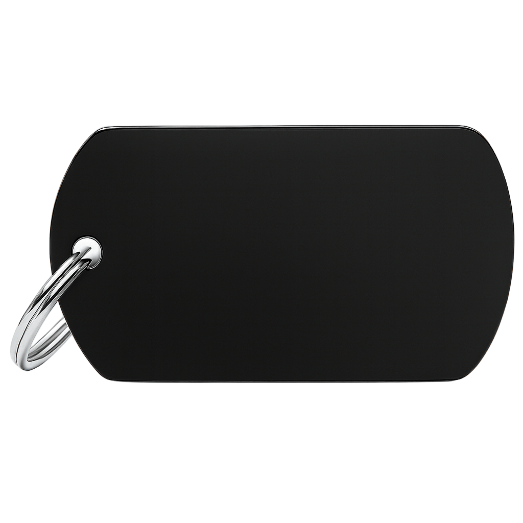 Fetching Ware Large Black Stainless Steel Military Dog I.D. Tags 3F3B