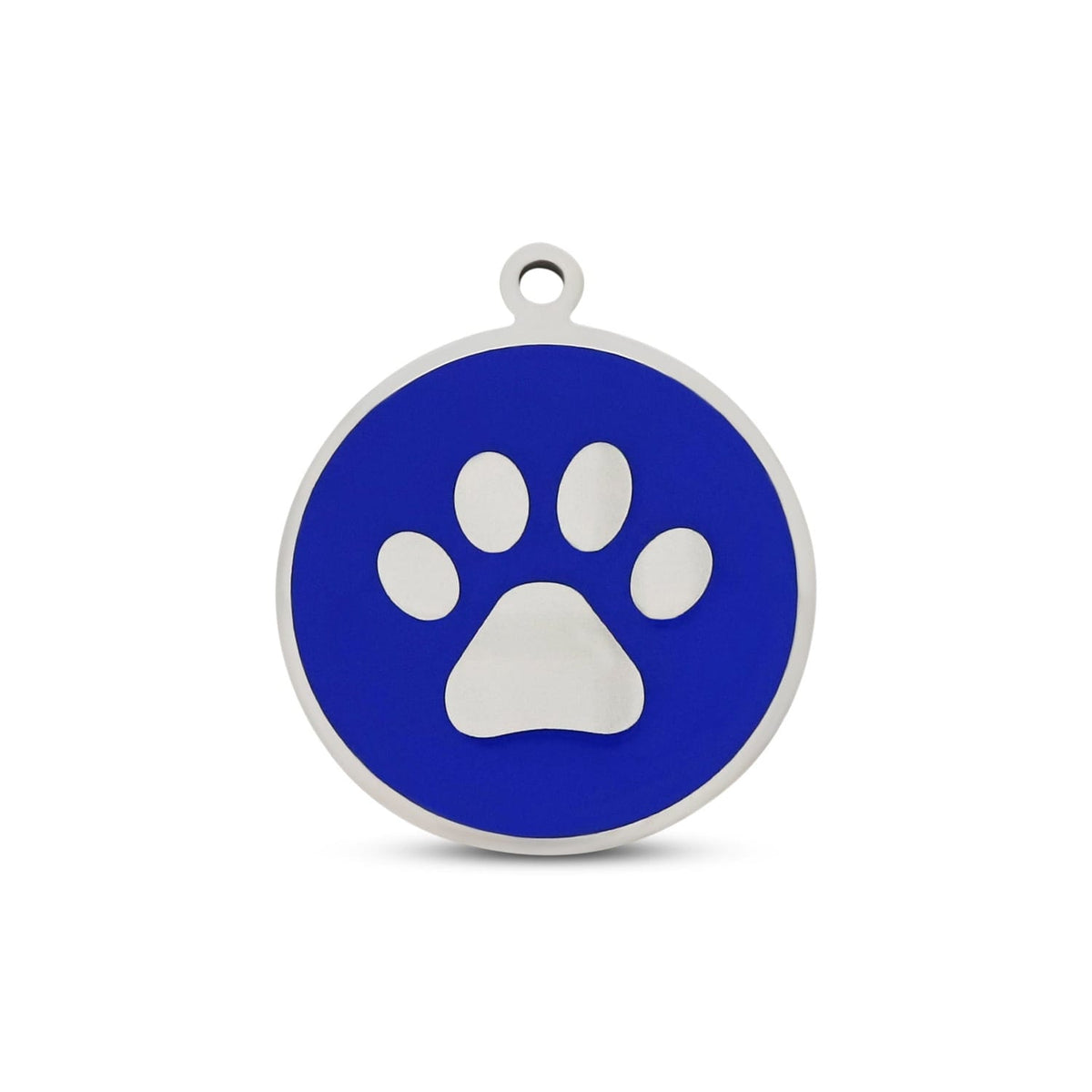 Fetching Ware Mini - Blue Paw in Stainless Steel With Enamel Dog I.D. Tags - 2B Mini