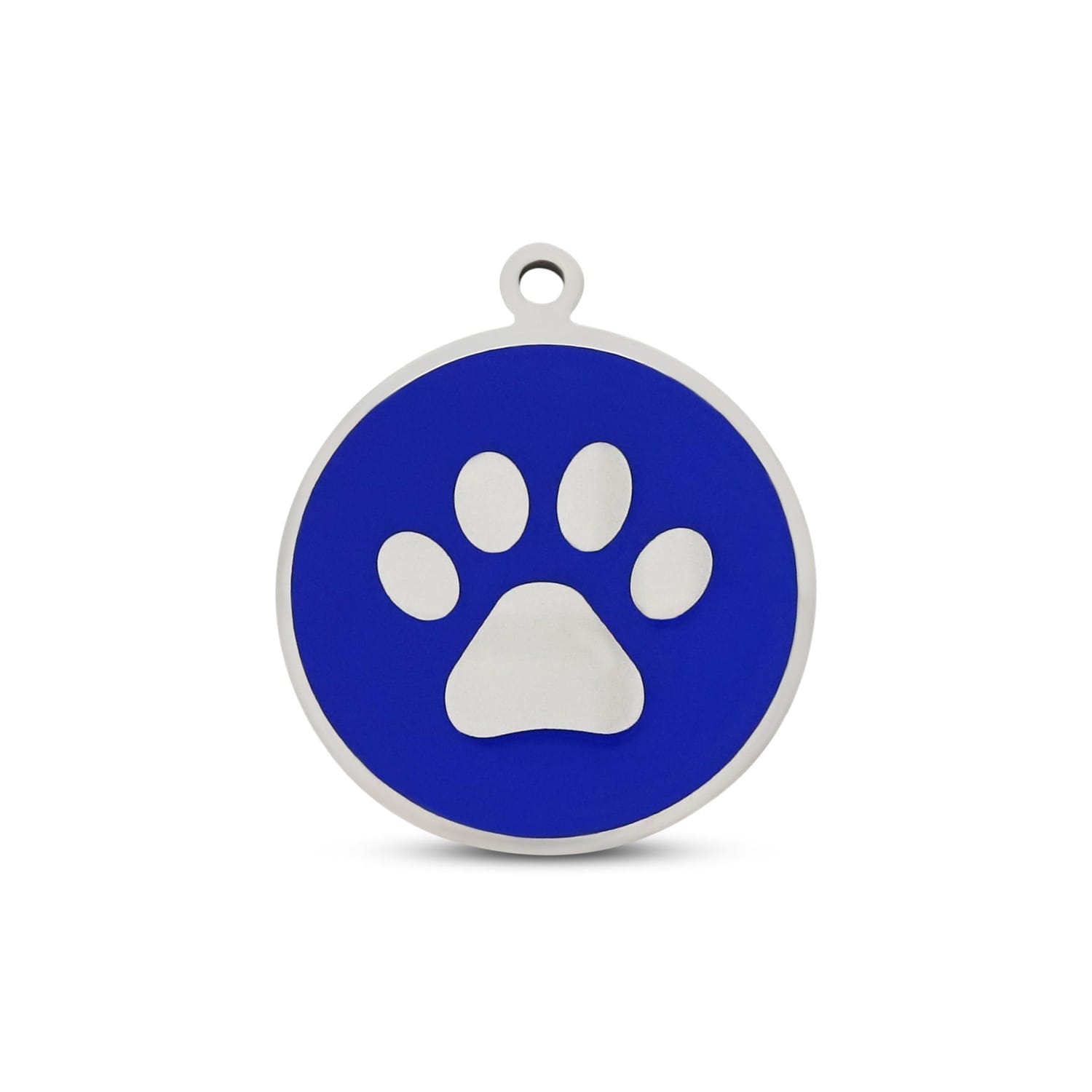 Fetching Ware Mini - Blue Paw in Stainless Steel With Enamel Dog I.D. Tags - 2B Mini