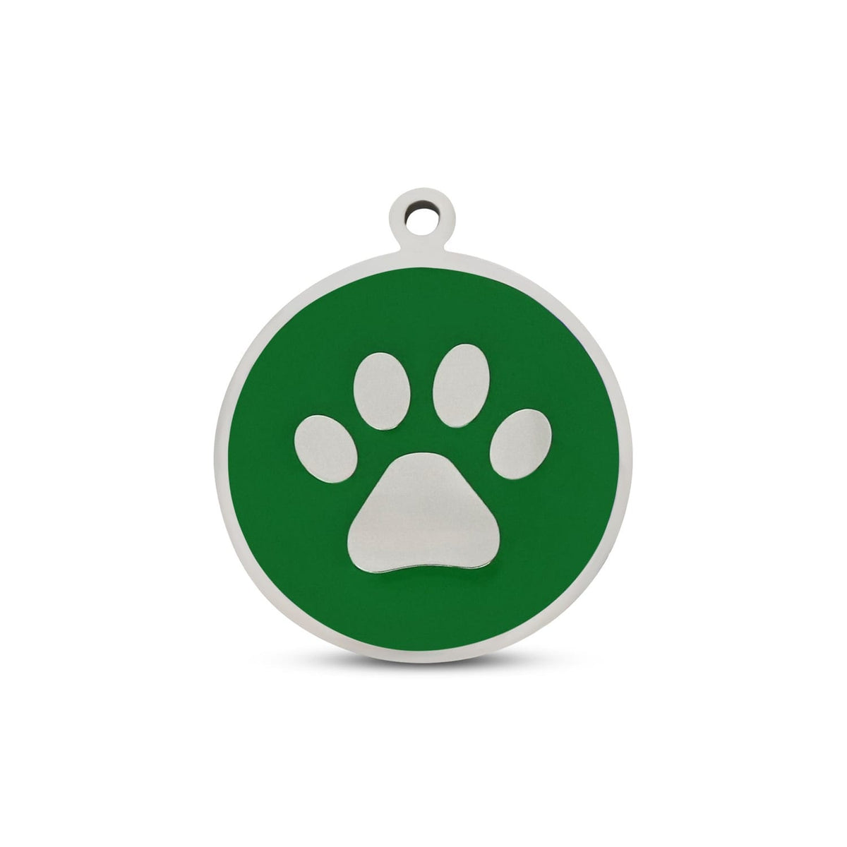 Fetching Ware Mini - Green Paw in Stainless Steel With Enamel Dog I.D. Tags - 2B Mini