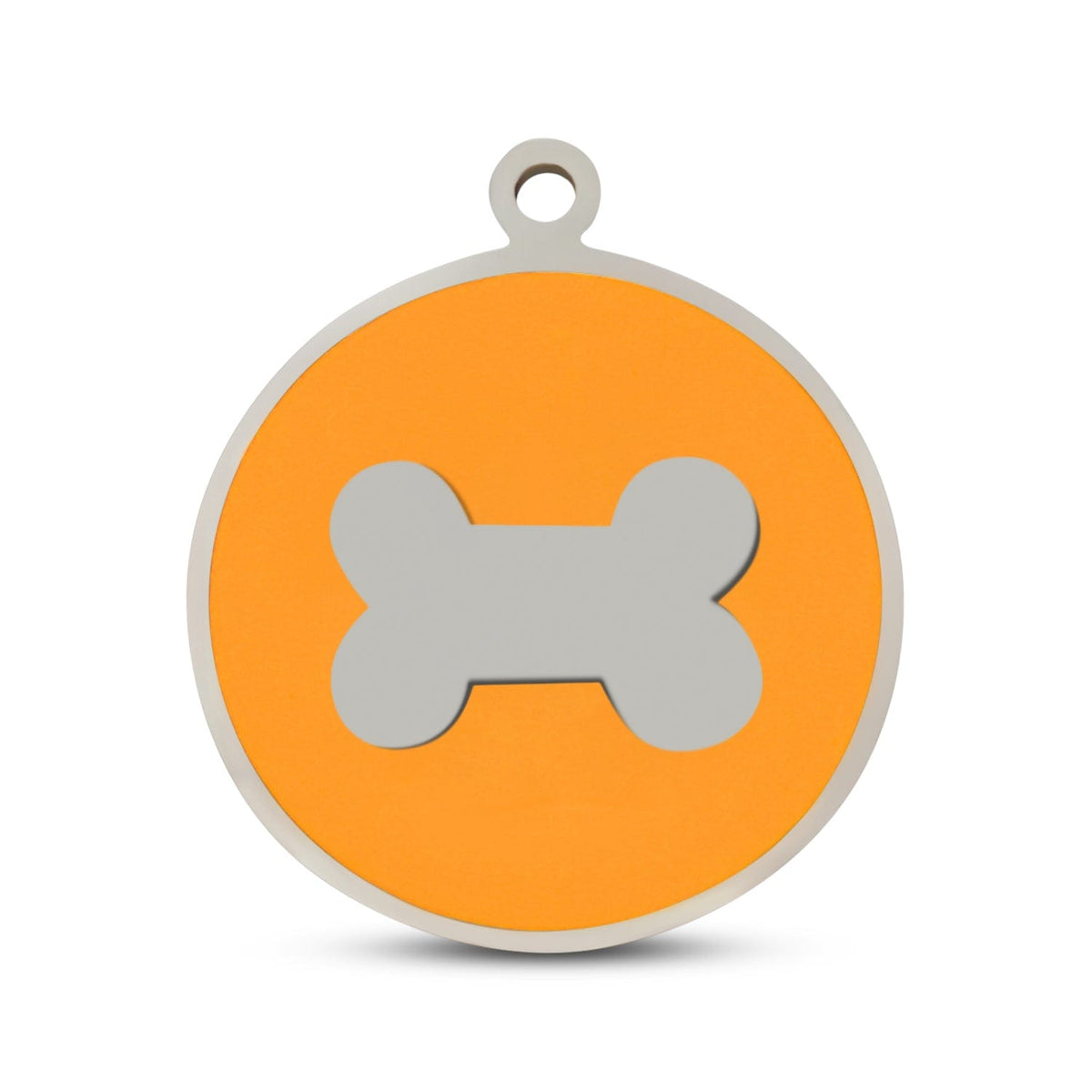 Fetching Ware Orange Bone in Stainless Steel With Enamel Dog I.D. Tags - 3B