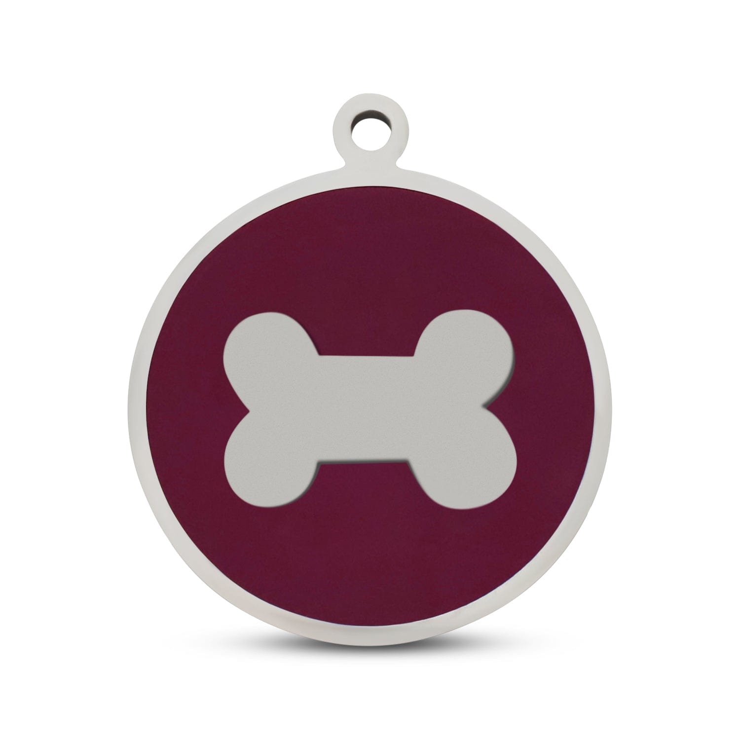Fetching Ware Purple Bone in Stainless Steel With Enamel Dog I.D. Tags - 3B