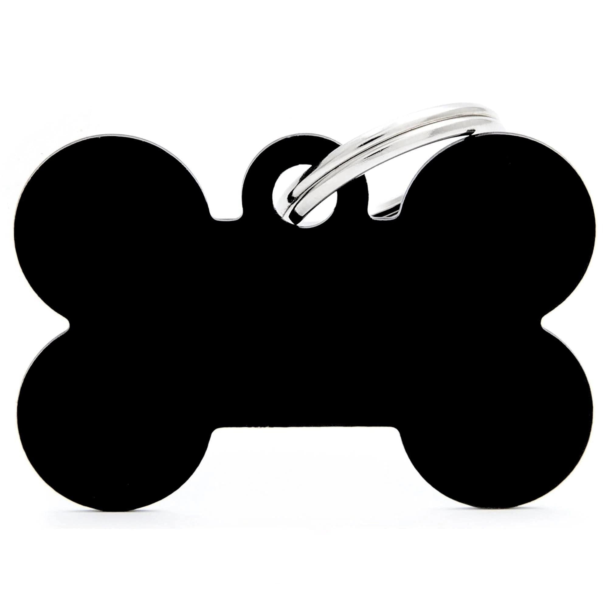 My Family Big Aluminium Black Bone Dog I.D. Tags 3F3B