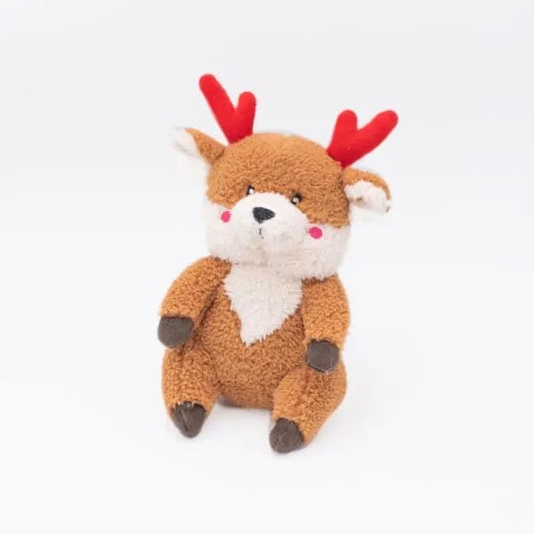 Zippy Paws Holiday Cheeky Chumz - Reindeer Dog Toys