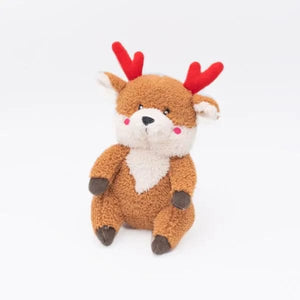 Zippy Paws Holiday Cheeky Chumz - Reindeer Dog Toys