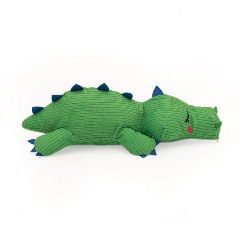 Zippy Paws Snooziez with Silent Shhhqueaker - Alligator Dog Toys