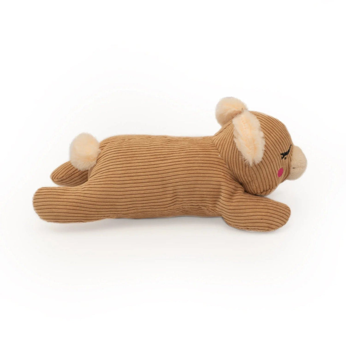 Zippy Paws Snooziez with Silent Shhhqueaker - Bear Dog Toys