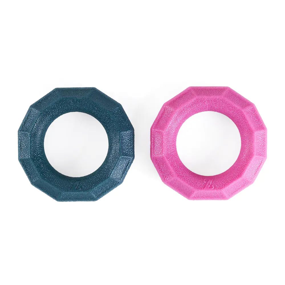 Zippy Paws ZippyTuff+ Ring Small 2-Pack – Emerald &amp; Magenta Dog Toys