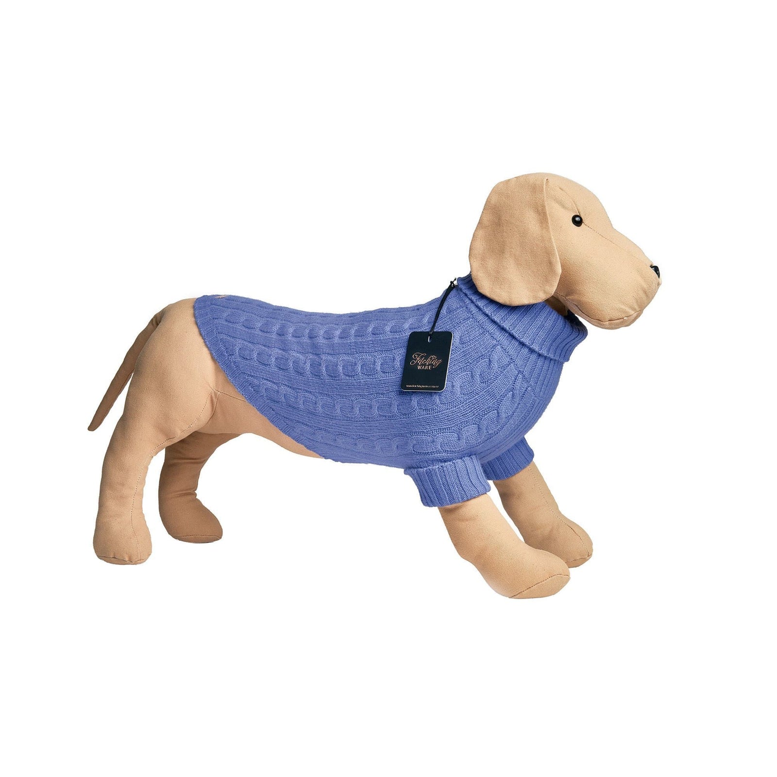 Fetching Ware 100% Blue Merino Wool Turtleneck Dog Jumper