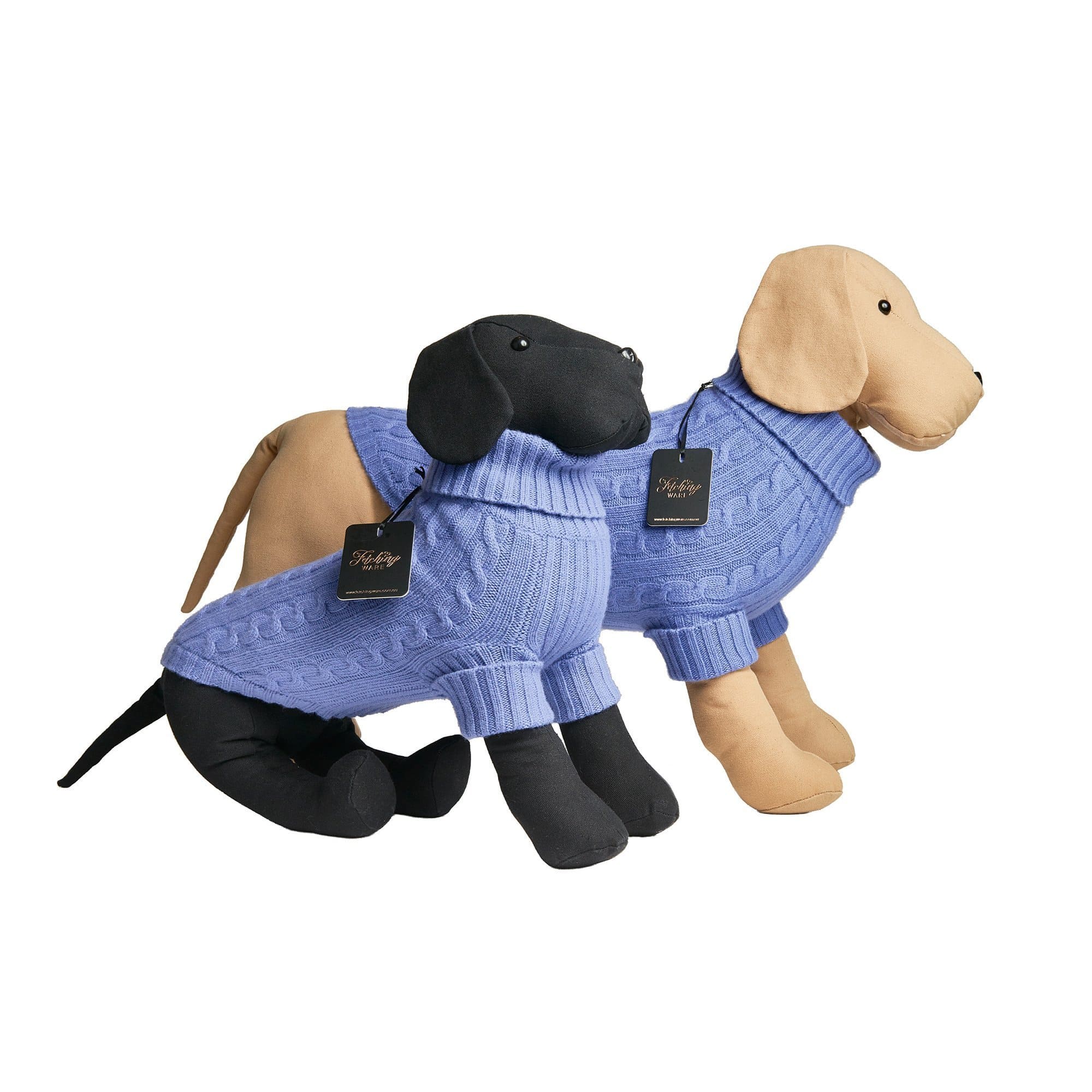 Fetching Ware 100% Blue Merino Wool Turtleneck Dog Jumper