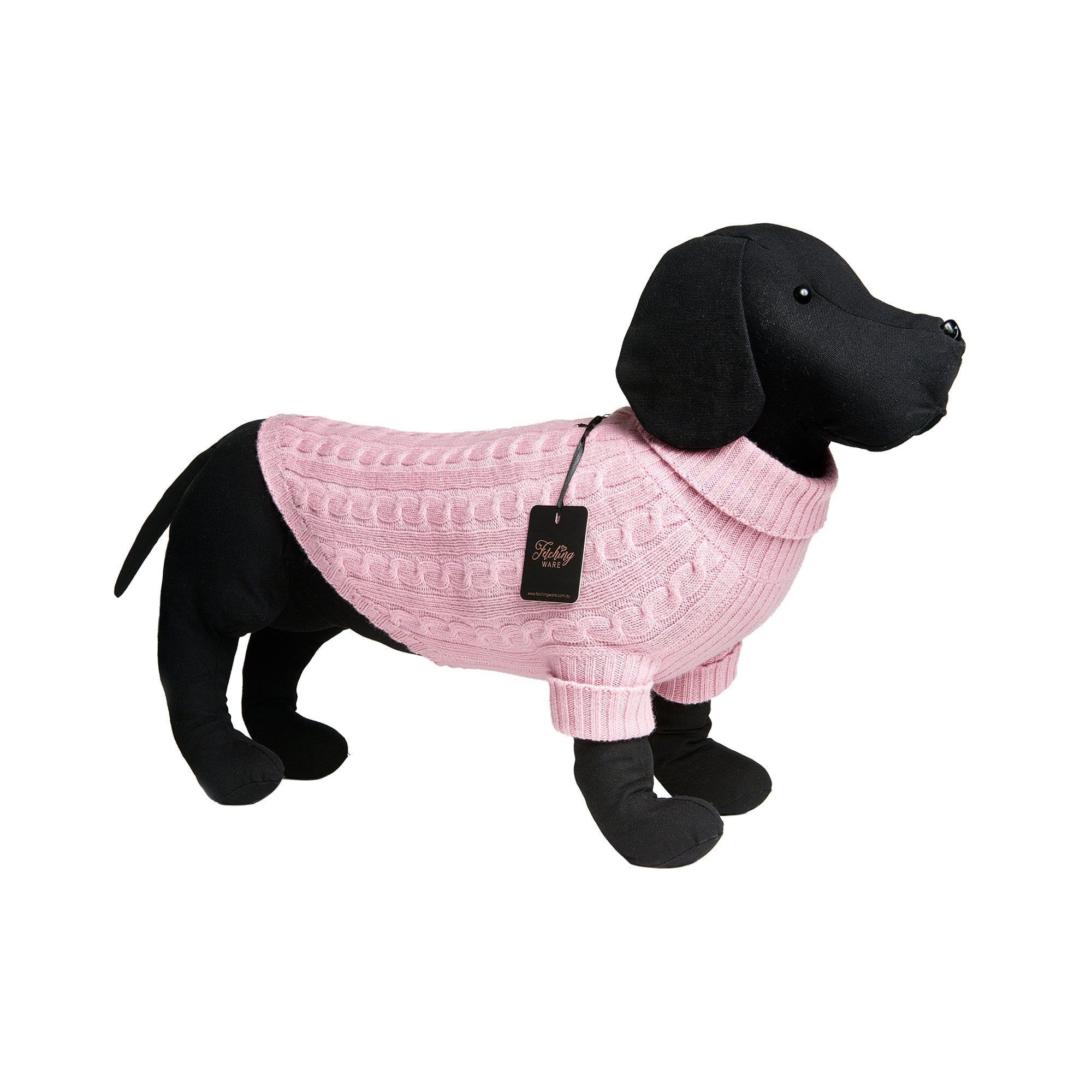Fetching Ware 100% Pink Merino Wool Turtleneck Dog Jumper