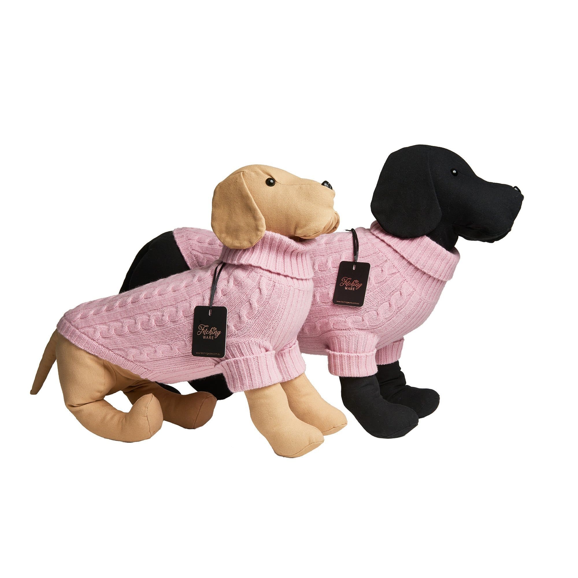 Fetching Ware 100% Pink Merino Wool Turtleneck Dog Jumper