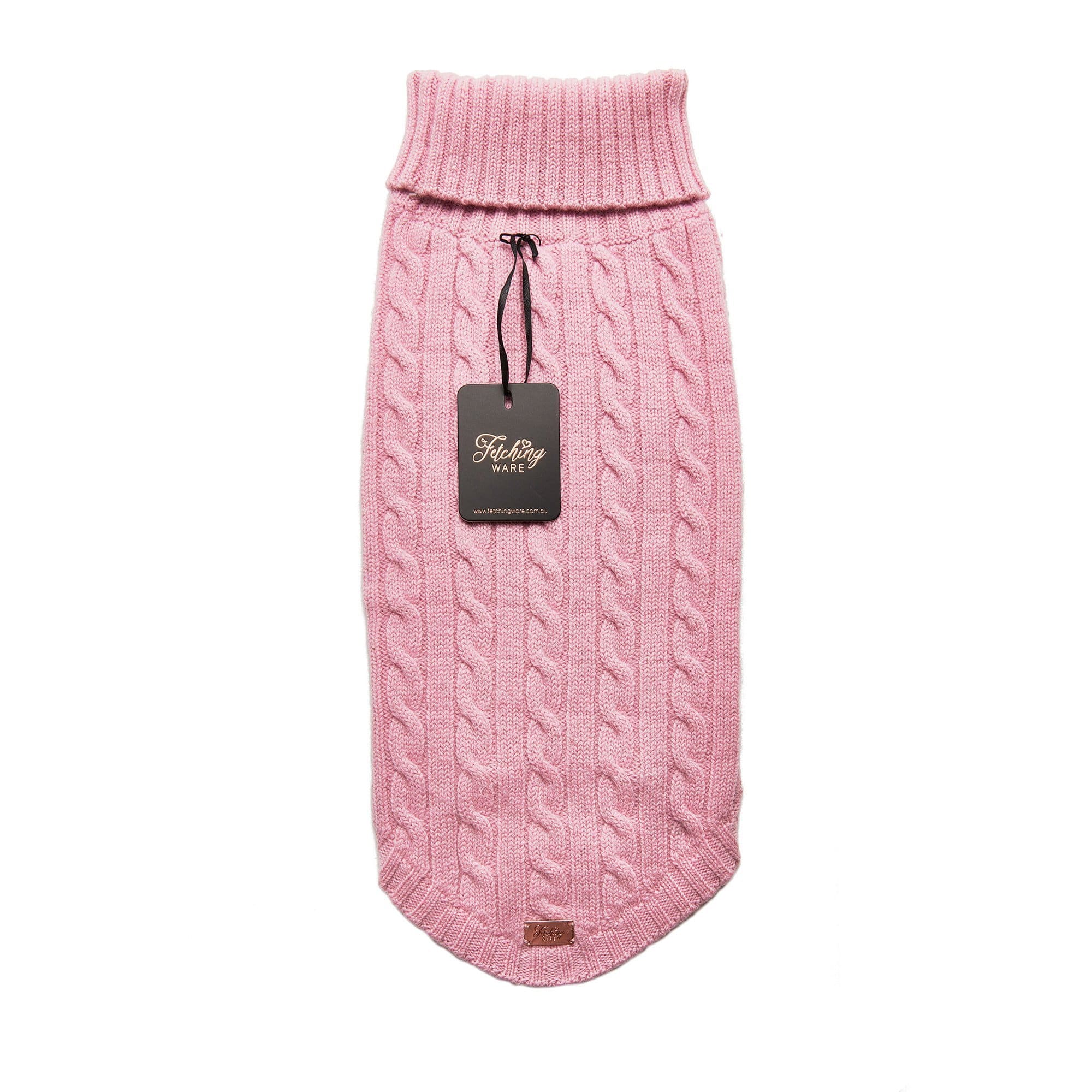 Fetching Ware 100% Pink Merino Wool Turtleneck Dog Jumper