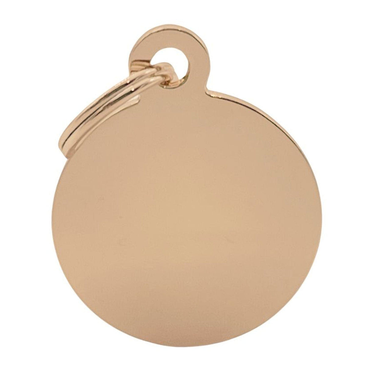 Fetching Ware Big Aluminium Rose Gold Circle Dog I.D. Tags 3F3B