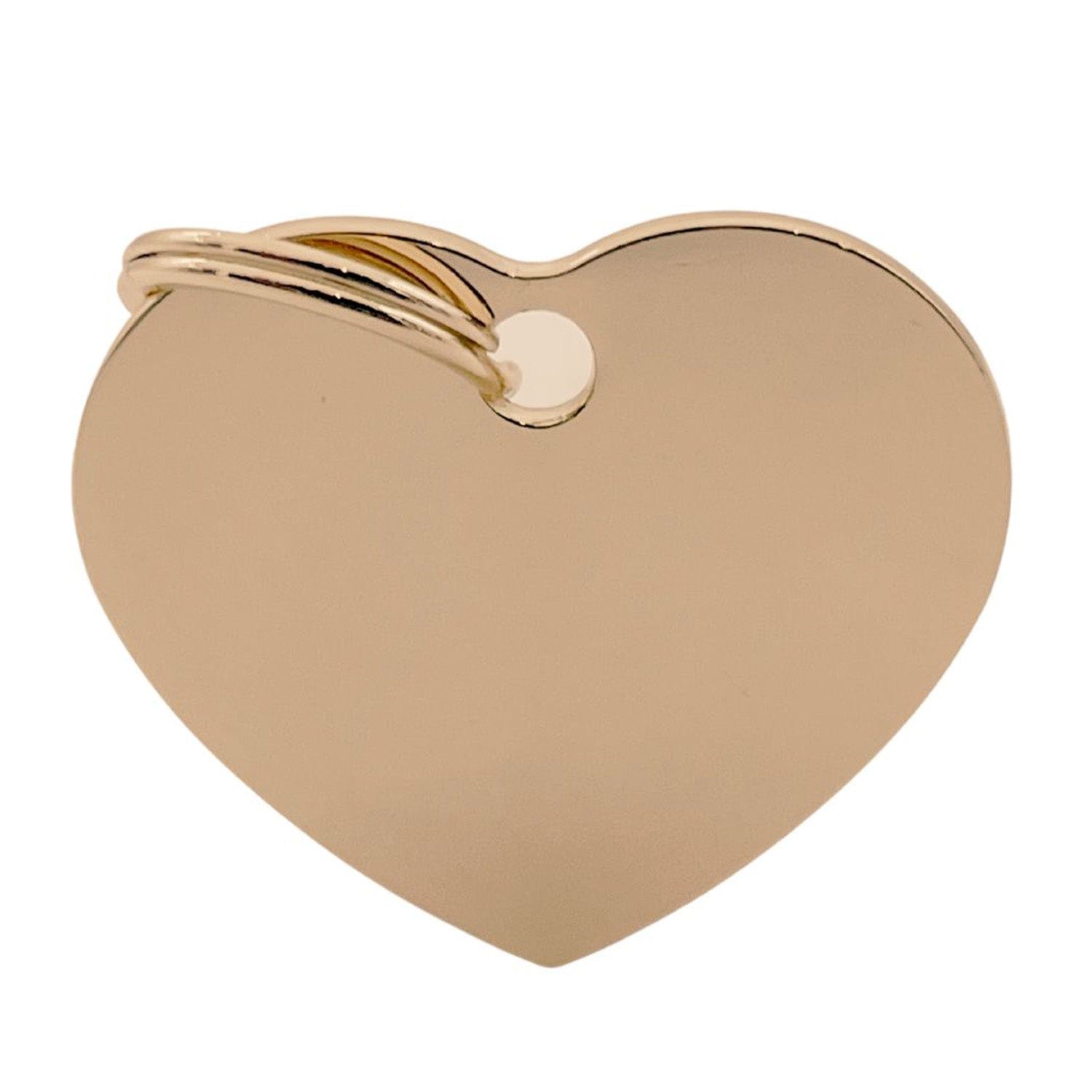 Fetching Ware Big Aluminium Rose Gold Heart Dog I.D. Tags 3F3B