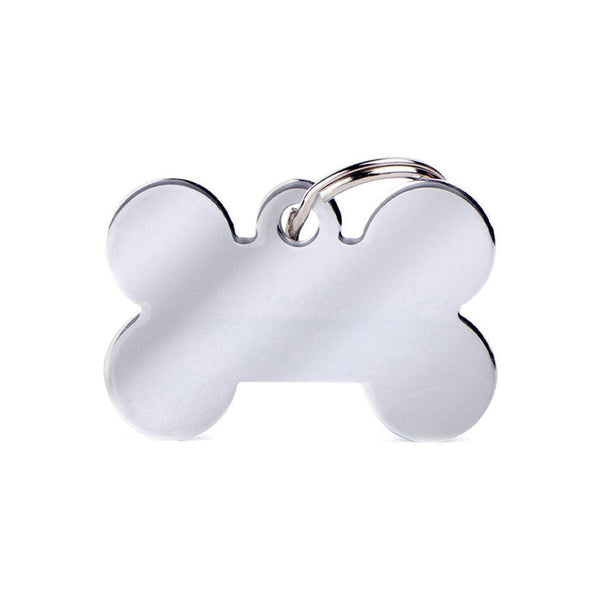 Small Bone Silver PET ID TAG - Fetching Ware