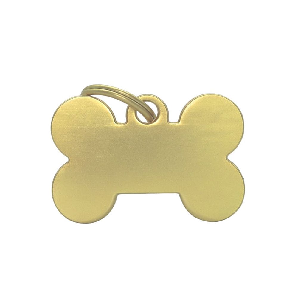 Fetching Ware Small Gold Bone Dog I.D. Tags 2F2B