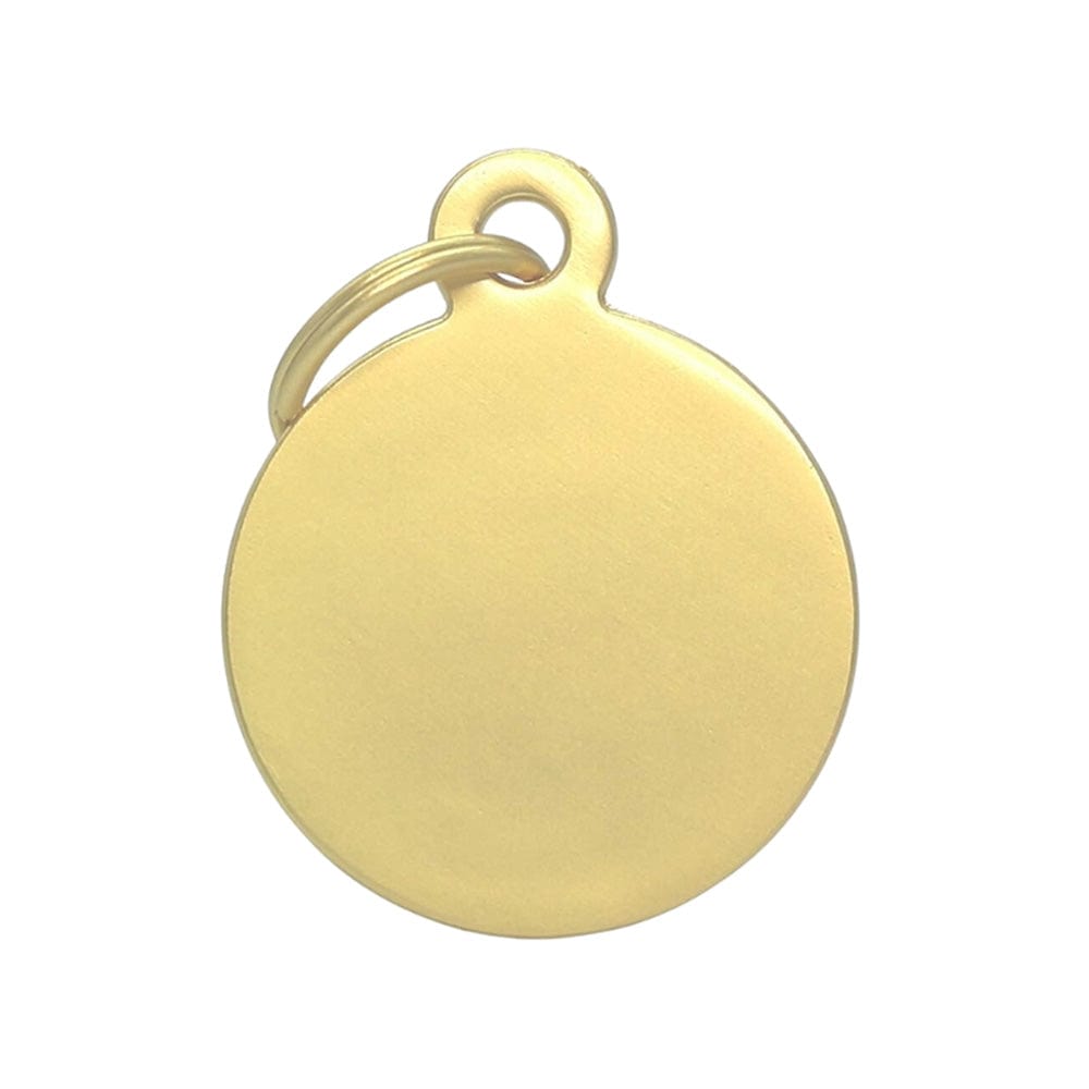 Fetching Ware Small Gold Circle Dog I.D. Tags 2F2B