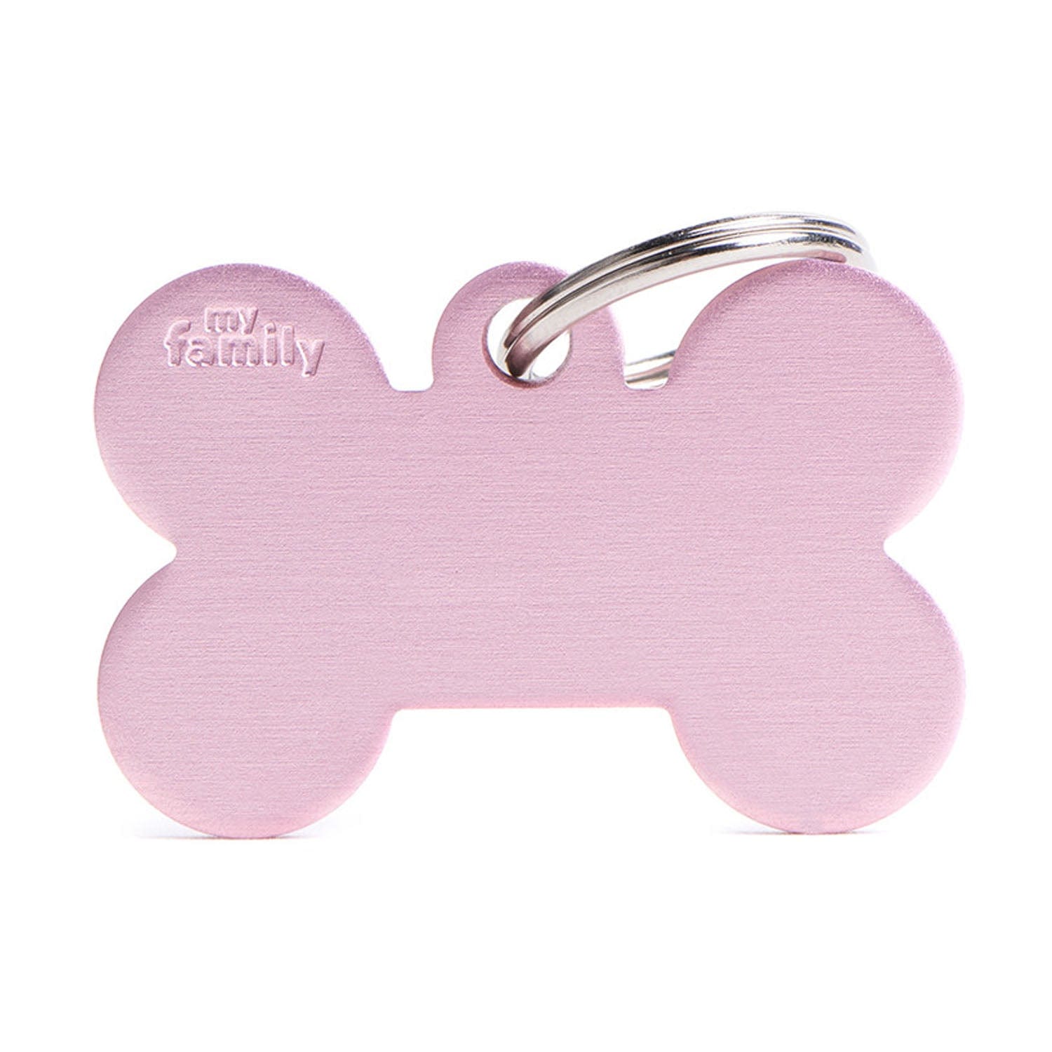 My Family Big Aluminium Pink Bone Dog I.D. Tags 3F3B