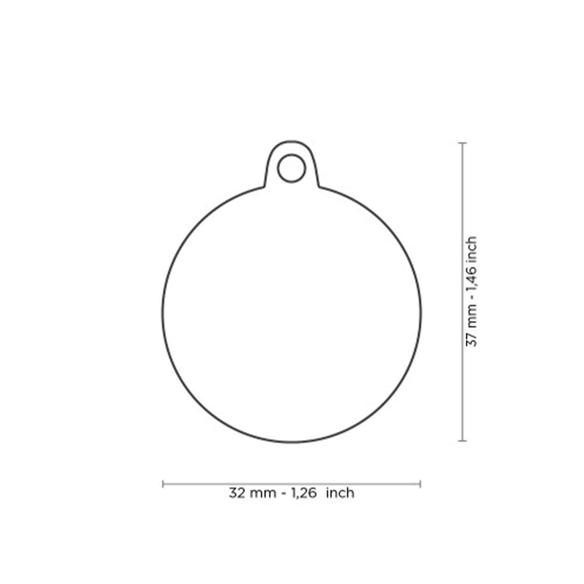 My Family Bronx Big Circle Tucson Brown Leather Dog I.D. Tags - 3B