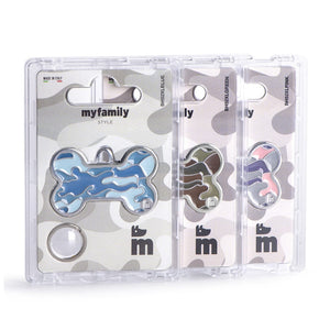 My Family Camouflage Green Bone Dog I.D. Tags - 3B