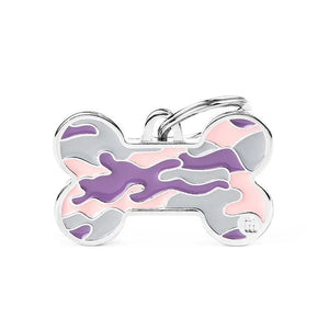 My Family Camouflage Pink Bone Dog I.D. Tags - 3B