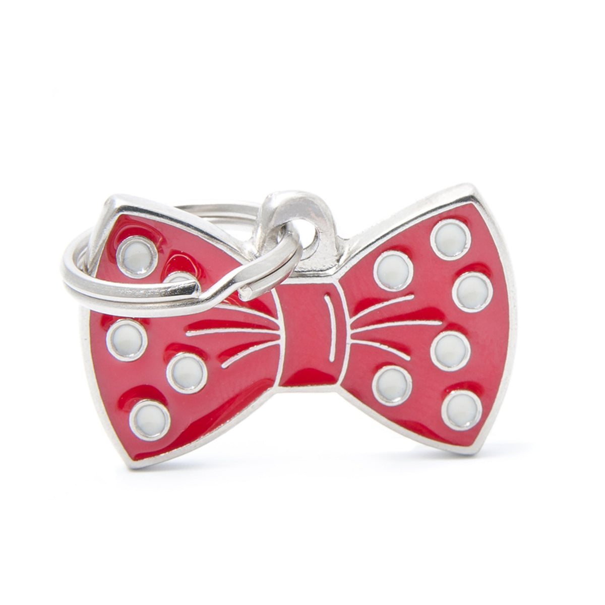 My Family Charms Red Bow Tie I.D. TAG