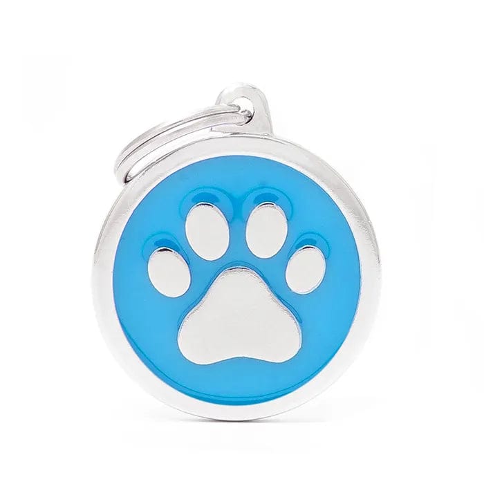 My Family Classic Light Blue Paw Dog I.D. Tags - 3B