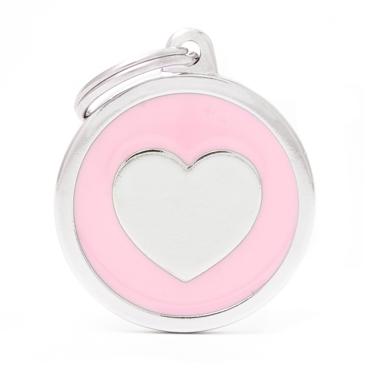 My Family Classic Pink heart  PET I.D. TAG