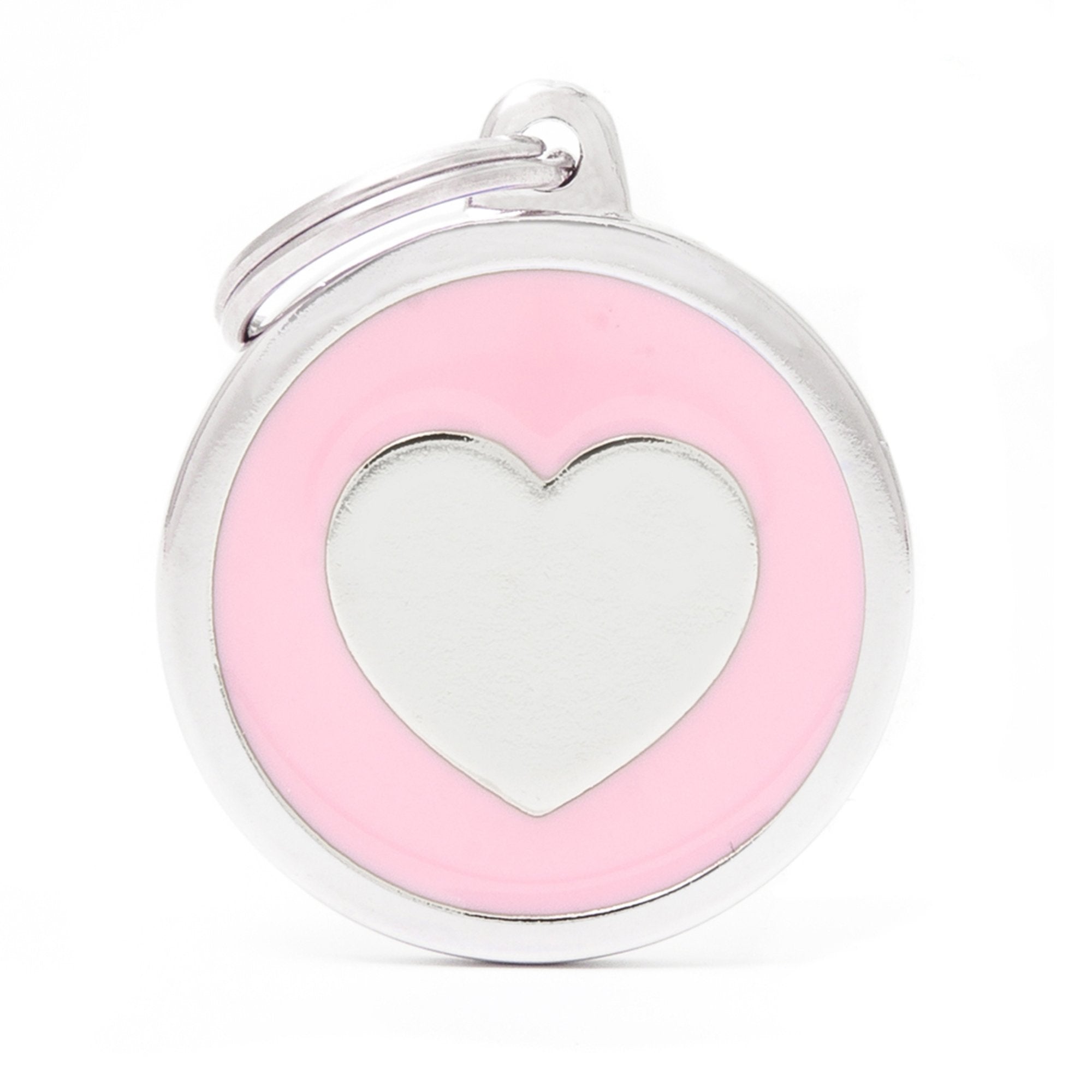 My Family Classic Pink heart  PET I.D. TAG