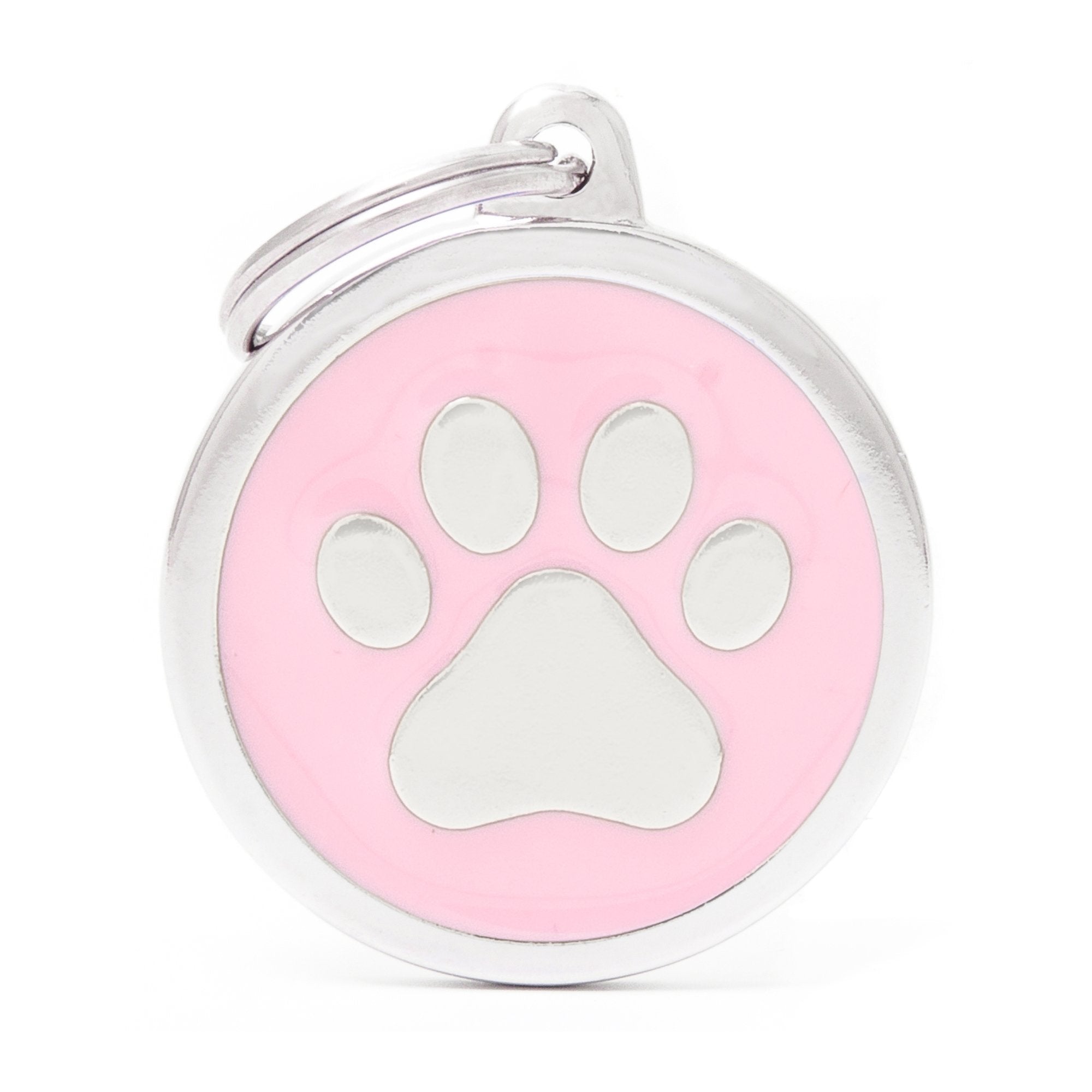 My Family Classic Pink Paw Pet I.D. Tag