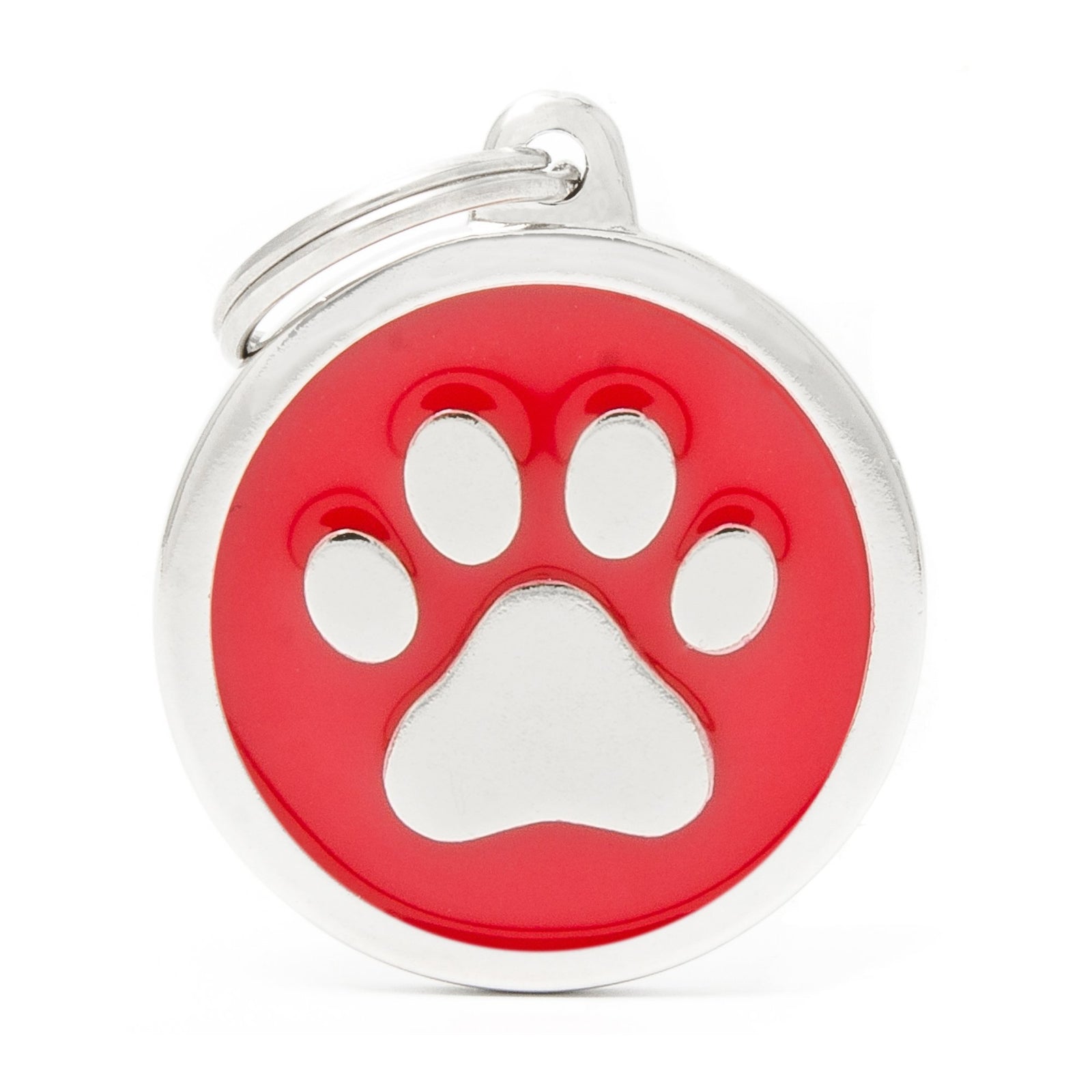 My Family Classic Red Paw Pet I.D. Tag