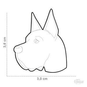 My Family Friends Fawn Great Dane Dog I.D. Tag
