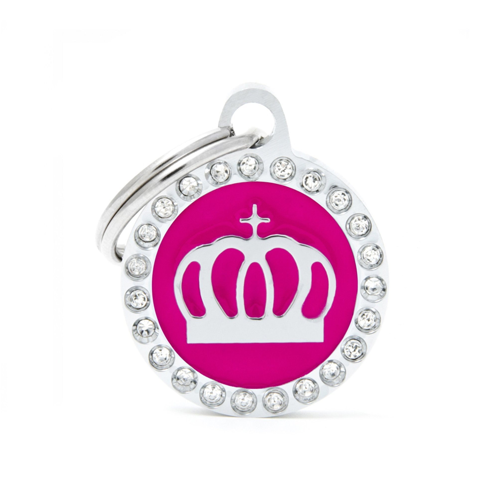 My Family Glam Fuchsia Crown Pet I.D. Tag