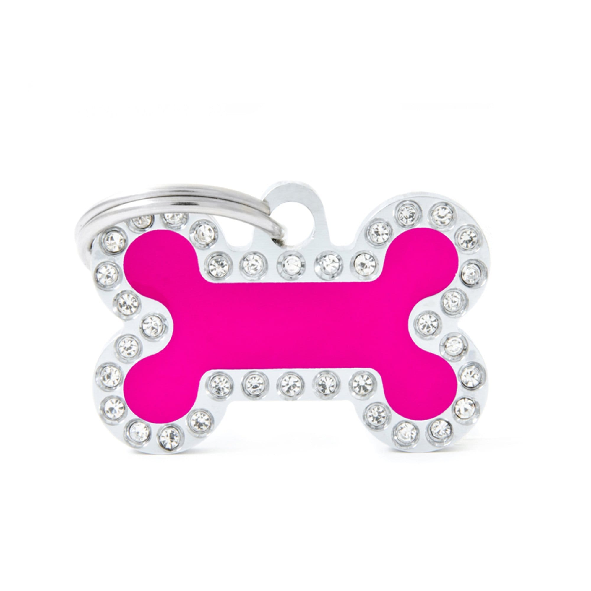 My Family Glam Fuchsia Small Bone Dog I.D. Tag
