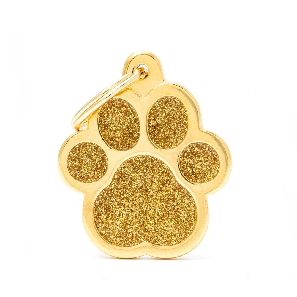 My Family Shine Gold Big Paw Dog I.D. Tags - 3B