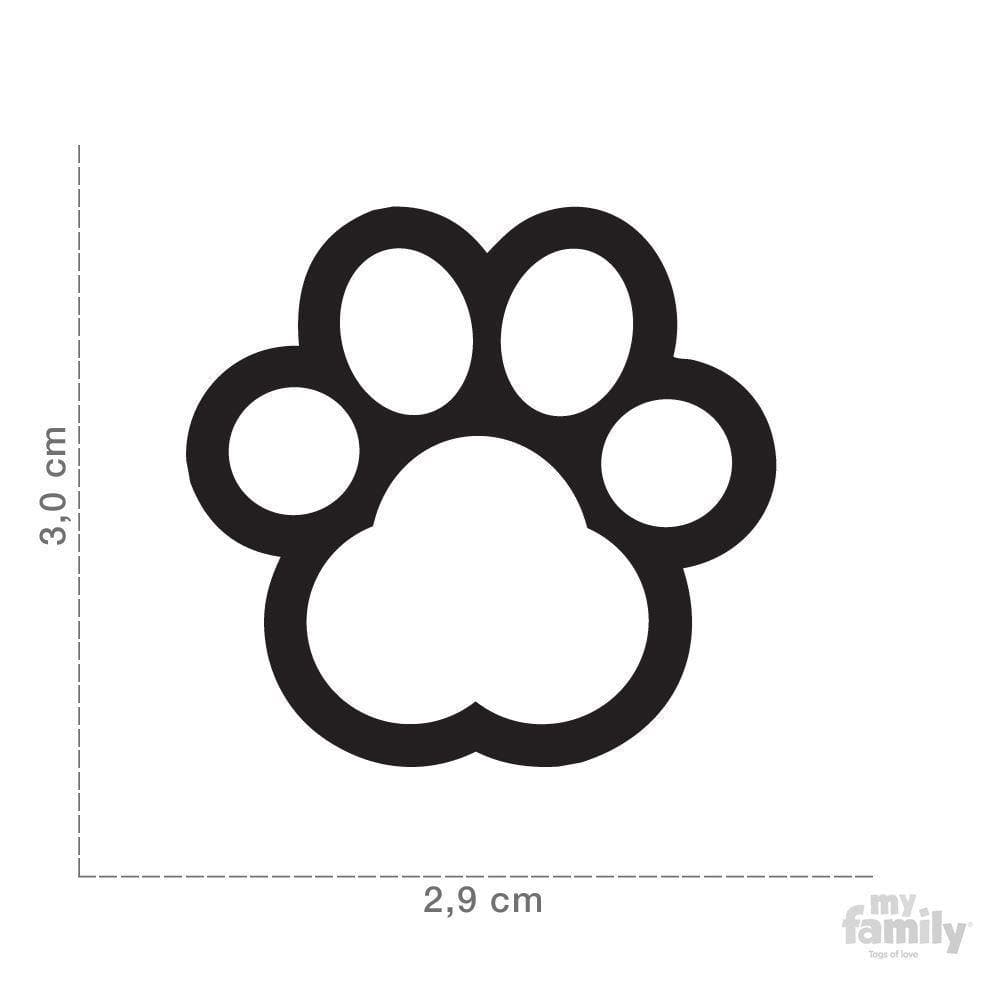 Pet ID Tag Shine Pink Big Paw Dog Tag Fetching Ware