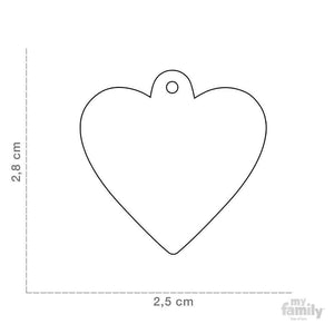 My Family Shine Pink Small Heart Dog I.D. Tags - 2B
