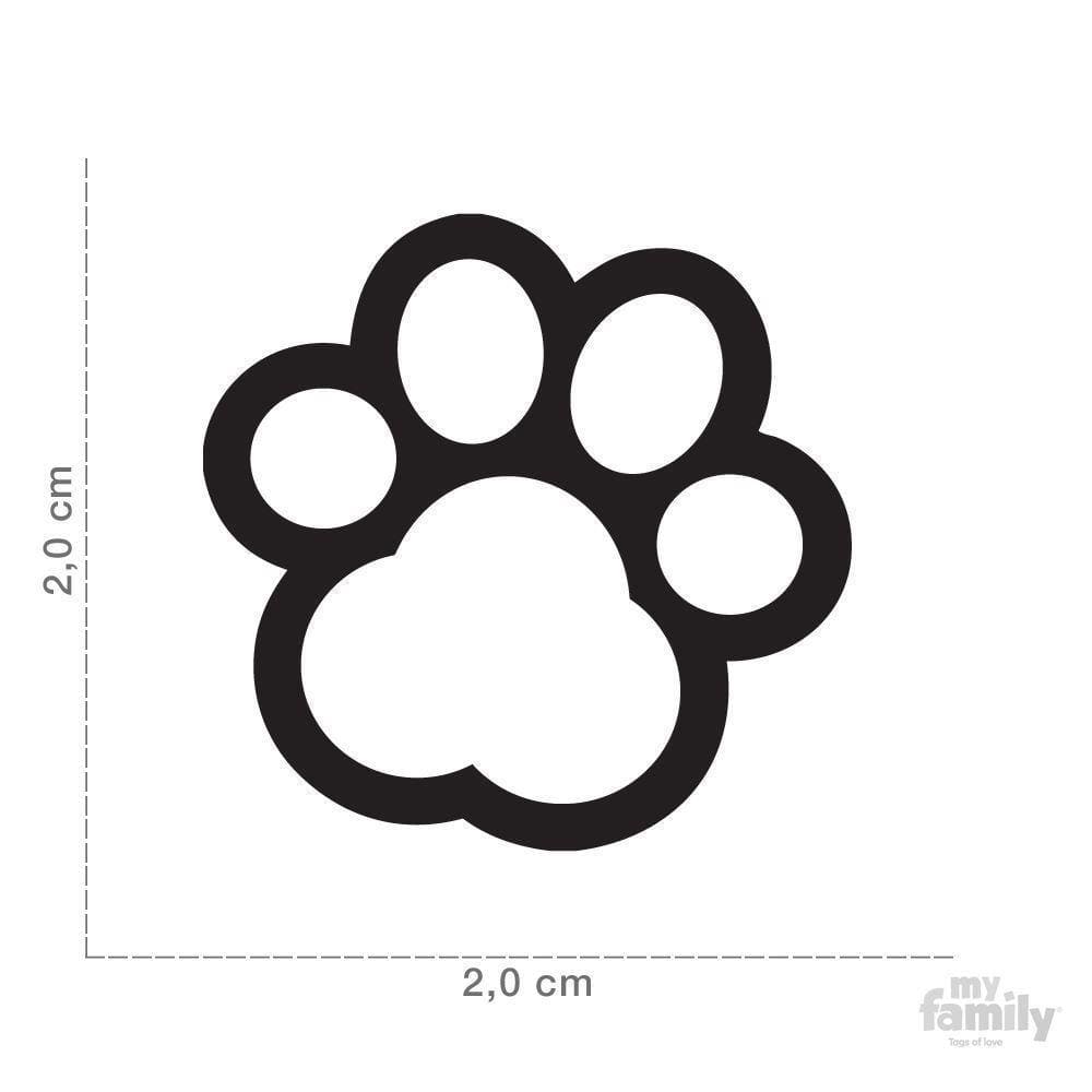 My Family Shine Pink Small Paw Dog I.D. Tags - 2B