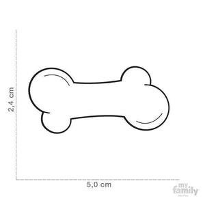 My Family Shine XL Grey Bone Dog I.D. Tags - 3B