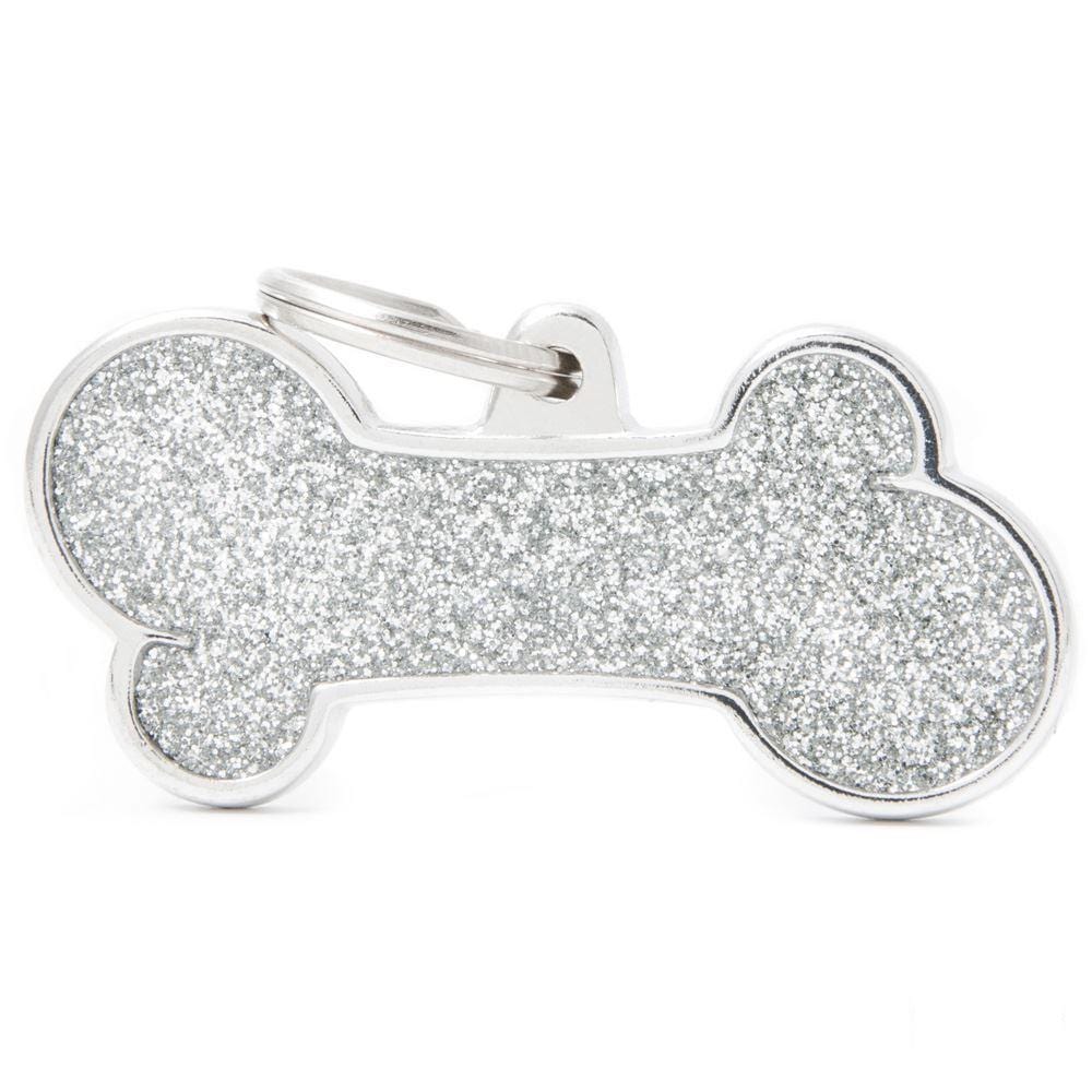 My Family Shine XL Grey Bone Dog I.D. Tags - 3B