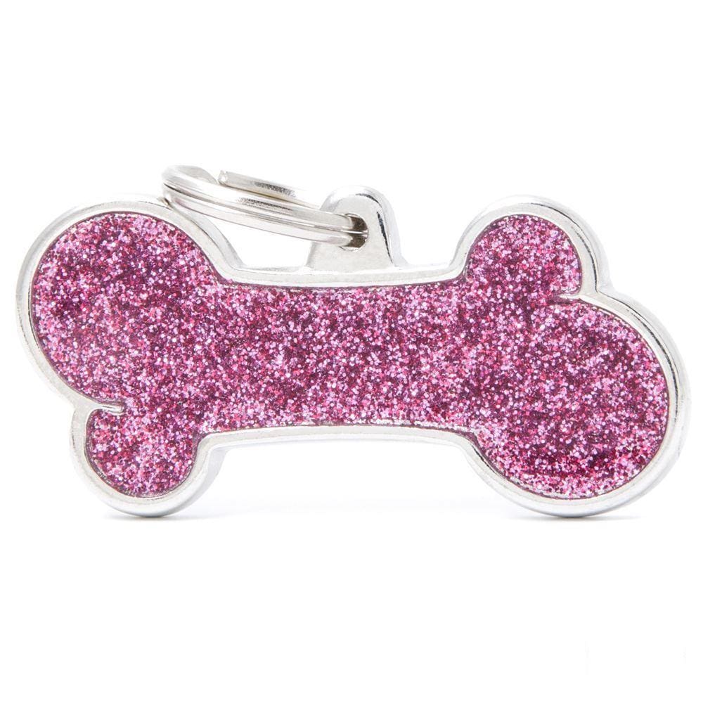 My Family Shine XL Pink Bone Dog I.D. Tags - 3B