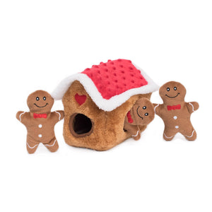 Zippy Paws Holiday Zippy Burrow - Gingerbread House