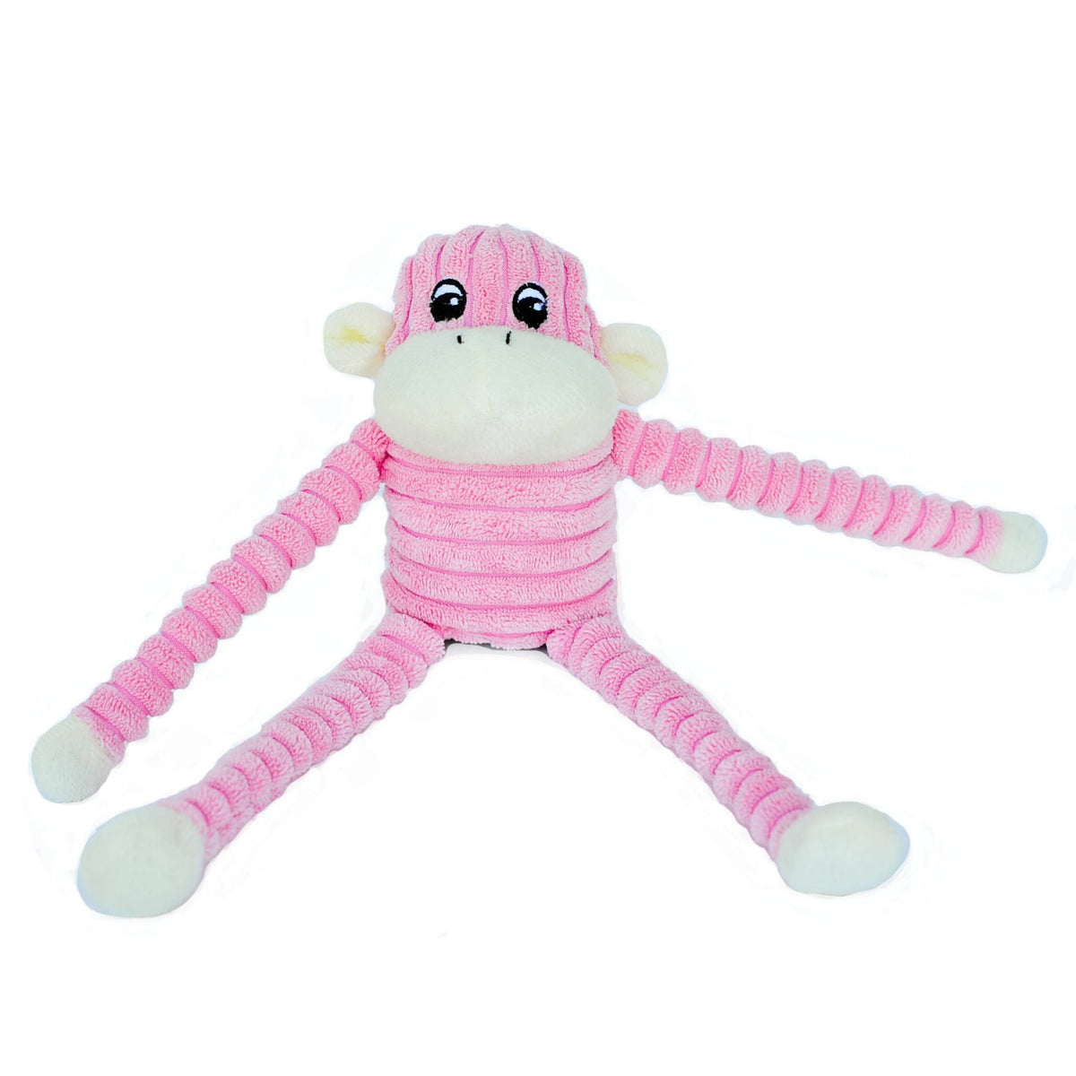 Zippy Paws Spencer the Crinkle Monkey - Small Pink