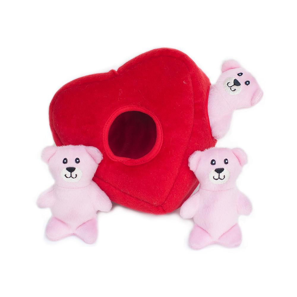 Zippy Paws Valentine's Burrow - Heart 'n Bears